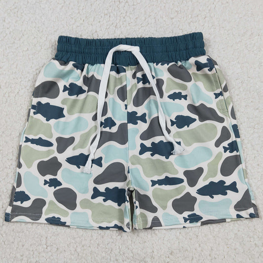 Baby Boys Shorts Southern Green Camo Fishes Hunting Shorts Bottom SS0893