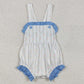 Baby Infant Girls Rompers Blue Ruffle Leaves Straps Rompers SR1478 3.1