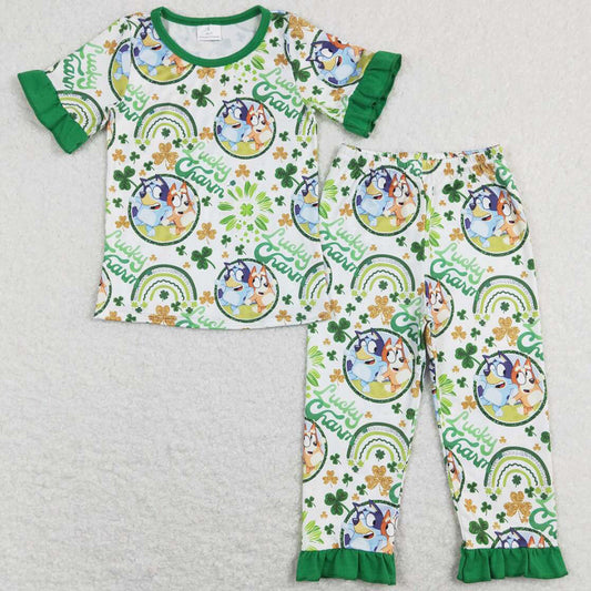 St. Patrick's Day Boys Pajamas Cartoon Kids Sibling Pajamas Girls Sleepwear Sets BSPO0251