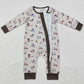 Baby Infant Boys Rompers Grey Fall Ducks Bamboo Hunting Zip Rompers LR1880