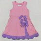 Baby Girls Dress Pink Purple Sleeveless Yoga Active Scallop Bows Shorts Knee Length Dresses GSD3028
