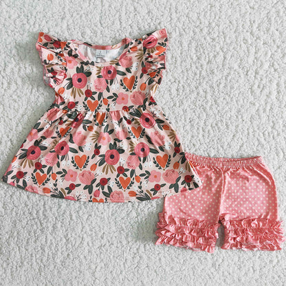 Fashion Baby Girl Clothes Flower Cute Kids Clothes Girls Outfits B6-13