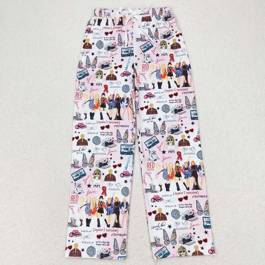 Adult Women Pants Pink Bottom Pants Pajamas P0464