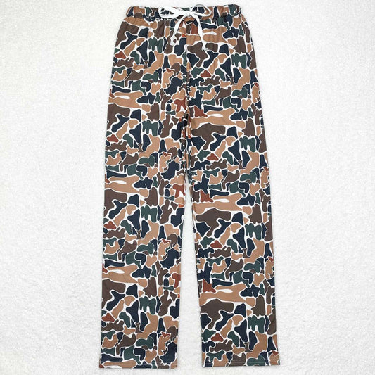 Adult Man Pants Camo Brown Fall Bottom Pants Pajamas P0586