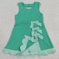Baby Girls Dress Green Sleeveless Yoga Active Shorts Bows Scallop Knee Length Dresses GSD3029