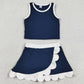 Sibling Baby Girls Sleeveless Vests Top Scallop Skirt Short Yoga Active Clothes Sets