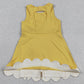 Baby Girls Dress Yellow Sleeveless Yoga Ruffle Shorts Bows Scallop Knee Length Dresses GSD3318