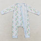 Baby Infant Boys Rompers Christmas Blue Santa Zippy Rompers LR1148