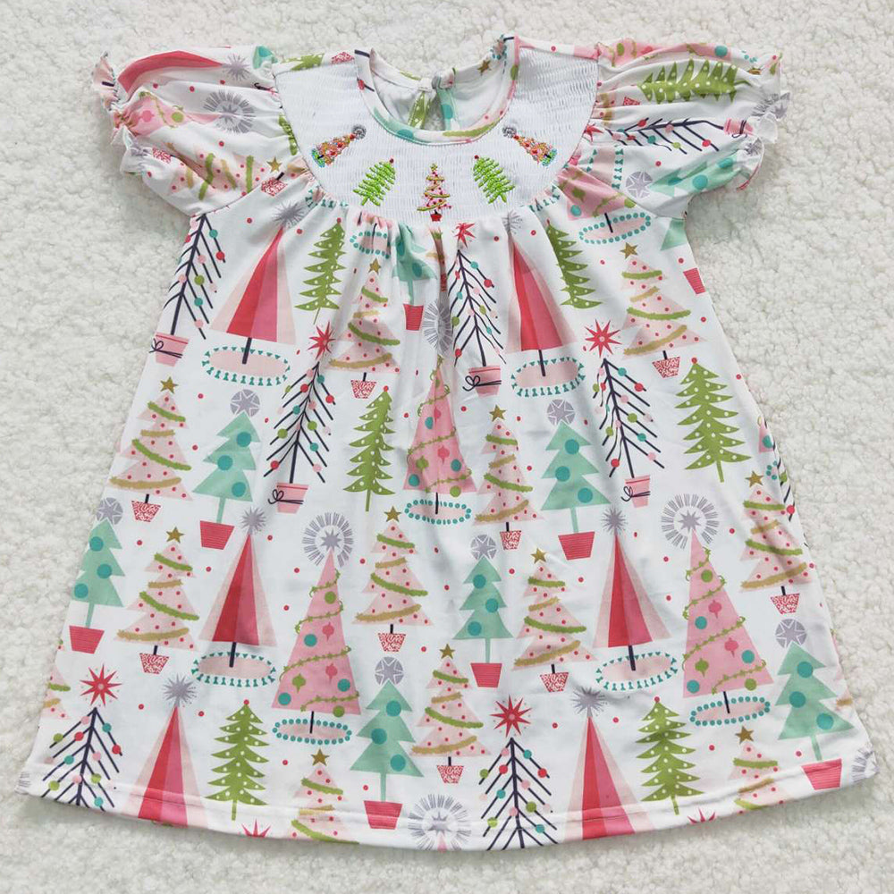 Christmas Boutique Girls Smocked Dress Embroidery Dresses GSD0440