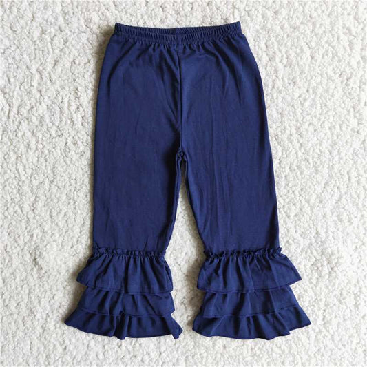 Girls Blue Ruffle Pants D10-13