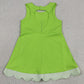 Baby Girls Dress Light Green Sleeveless Yoga Active Shorts Bows Scallop Knee Length Dresses GSD3316