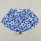 Adult Women Shorts Blue Leopard UK Team Yoga Active Butterfly Shorts Bottoms SS0802