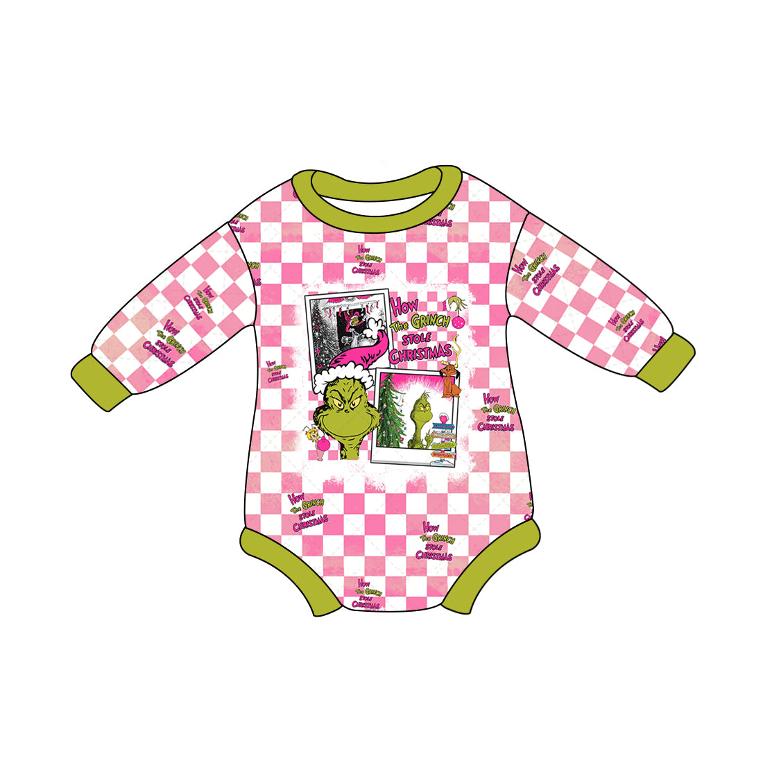 Christmas Baby Girls Rompers Cartoon Long Sleeve Rompers preorder MOQ 5