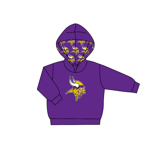 Preorder (moq 5)Baby Boys Purple Long Sleeves FSU Team Hoodies Top 7.21