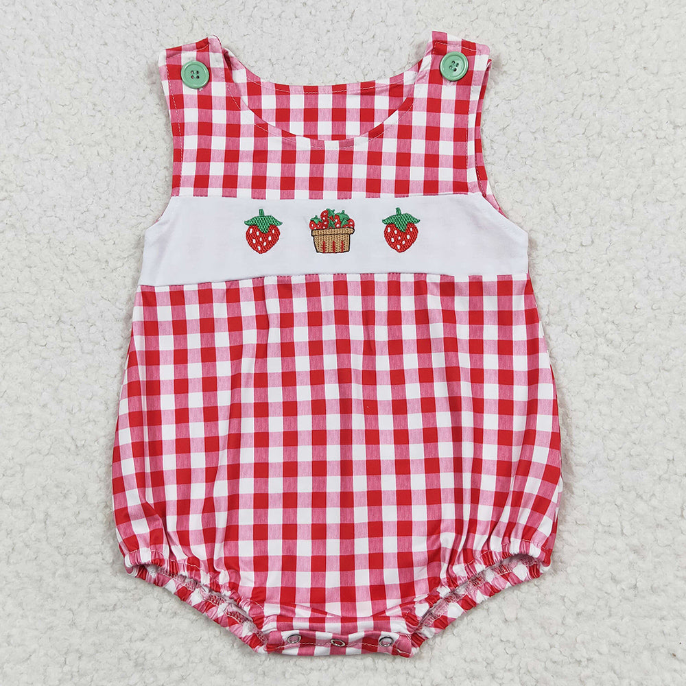 Infant Baby Rompers Strawberry Cake Sleeveless Rompers SR1468