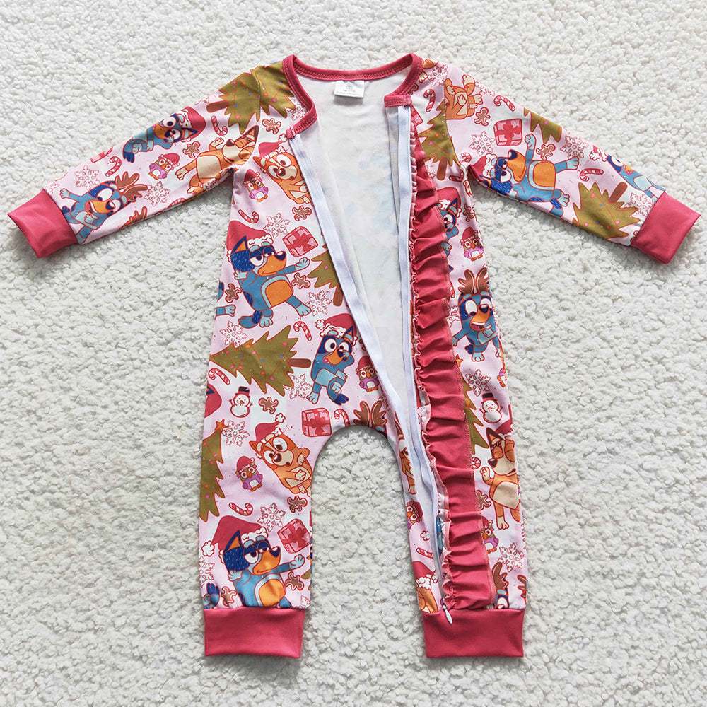 Fashion Infant Baby Girls Rompers Christmas Sibling Jumpsuit LR0512 LR0513