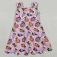 Baby Girls Dress Sleeveless Cartoon Princess Yoga Knee Shorts Length Dresses GSD2491