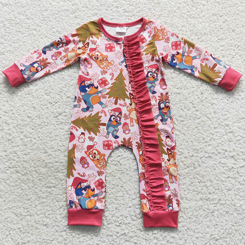 Fashion Infant Baby Girls Rompers Christmas Sibling Jumpsuit LR0512 LR0513