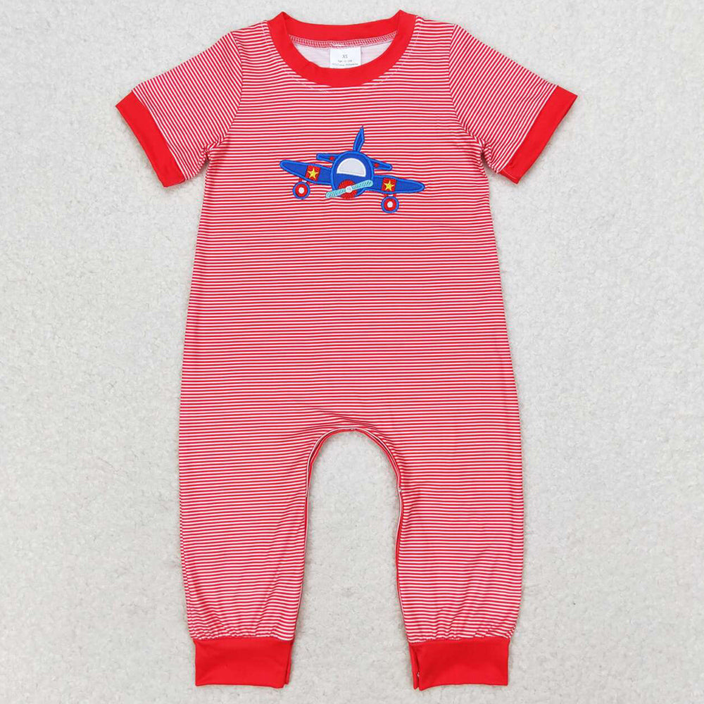 Summer Baby Boys Clothes Plane Sibling Brother Rompers Outfits SR1043 BSSO0995