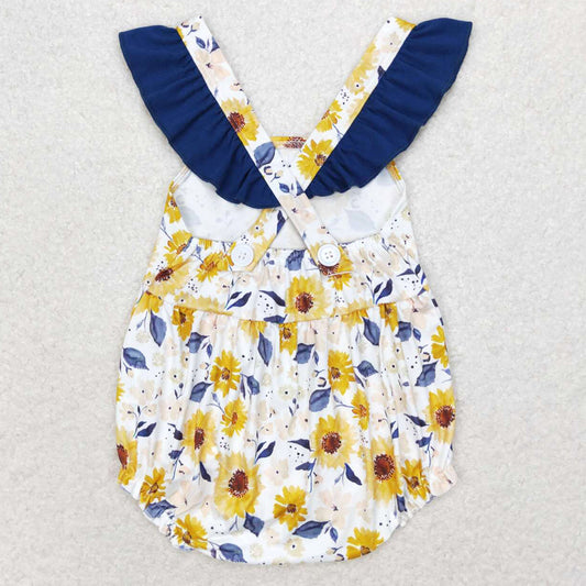 Baby Infant Girls Rompers SunFlowers Flutter Sleeve Rompers SR1422