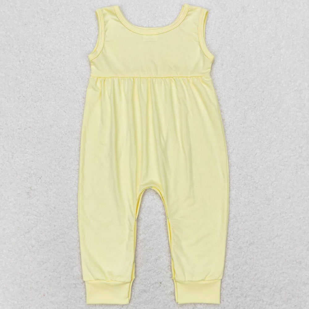 Baby Infant Girls Rompers Yellow Sleeveless Summer Rompers SR1447