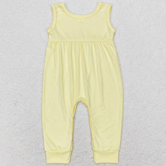 Baby Infant Girls Rompers Yellow Sleeveless Summer Rompers SR1447