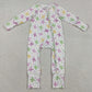 Baby Girls Rompers Mardi Gras Bows Polka Dots Two Way Zip Convertible Rompers LR2735 12.5