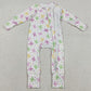 Baby Girls Rompers Mardi Gras Bows Polka Dots Two Way Zip Convertible Rompers LR2735 12.5