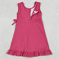 Baby Girls Dress Pink Sleeveless Yoga Active Scallop Shorts Knee Length Dresses GSD3766