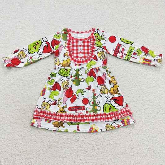 Fashion Baby Girls Dress Long Sleeve Christmas Dresses GLD0297