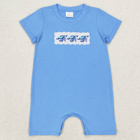 Baby Boys Rompers Blue Turtles Short Sleeve Rompers SR1651 SR1650