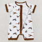 Baby Boys Rompers White Wild Chicken Short Sleeve Zip Rompers SR1657