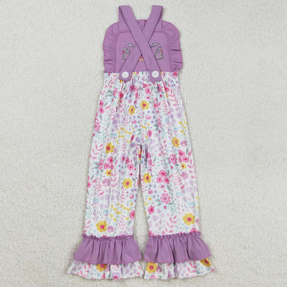 Baby Girls Jumpsuits Embroidery Ghost Pumpkins Strap Floral Halloween Jumpsuits SR3177 9.2