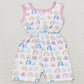 Baby Girls Jumpsuits Colorful Rainbow Pockets Jumpsuits SR1600