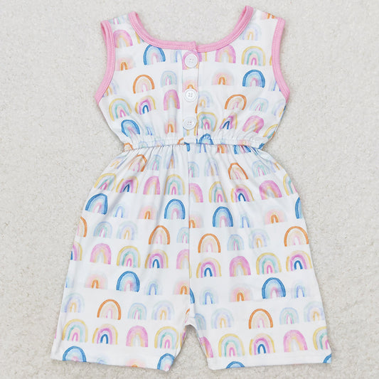 Baby Girls Jumpsuits Colorful Rainbow Pockets Jumpsuits SR1600