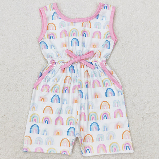 Baby Girls Jumpsuits Colorful Rainbow Pockets Jumpsuits SR1600