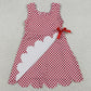 Baby Girls Dress Red Checked Yoga Active Shorts Scallop Knee Length Dresses GSD3669