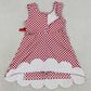 Baby Girls Dress Red Checked Yoga Active Shorts Scallop Knee Length Dresses GSD3669