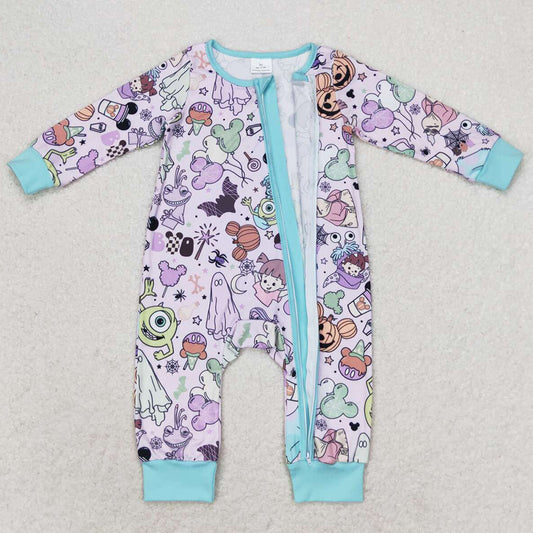 Baby Infant Girls Rompers Cartoon Long Sleeve Zip Rompers LR0969