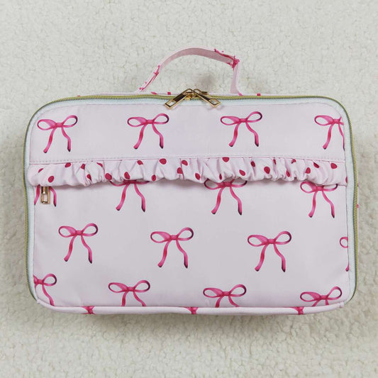 Baby Girls Lunch Boxes Pink Bows Back Bags Lunch Boxes BA0234