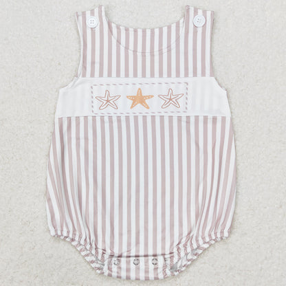 Baby Rompers Clothes Sibling Star Fish Stripes Kids Sibling Clothing Girls Dresses Boys Sets GSD1106