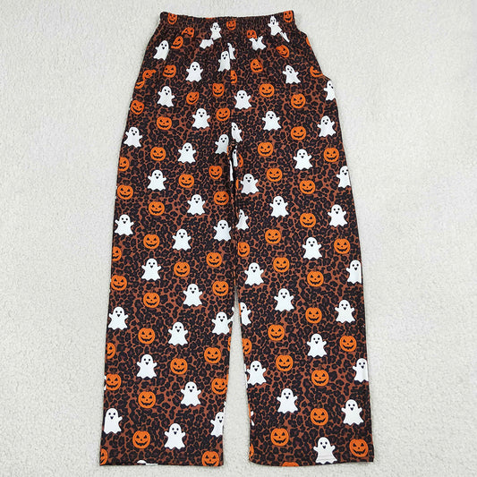 Adult Women Pants Ghost Pumpkins Leopard Halloween Pockets Flare Pants Bottom P1131