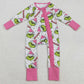 Baby Girls Rompers Green Faces Stars Ruffle Zipper Christmas Rompers LR2495 9.2