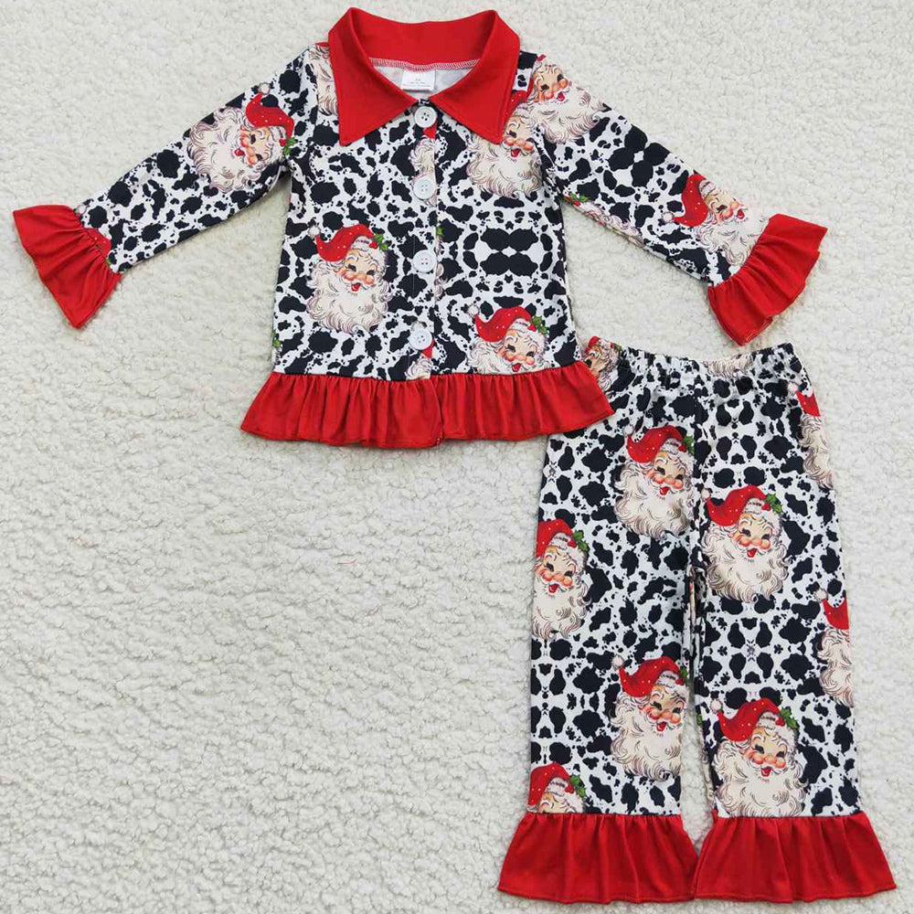 Boutique Girls Pajamas Christmas Long Sleeve Sleepwear Set GLP0458