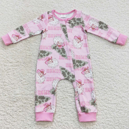 Fashion Infant Baby Girls Romper Howdy Christmas Jumpsuit LR0548