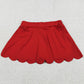 Baby Girls Red Pockets Yoga Active Scallop Skirt Shorts Bottom GLK0235