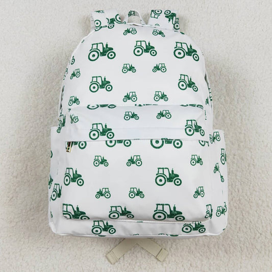 Baby Kids Boys Backpacks Green Tractor Backpack Zip Back Bags BA0222