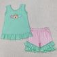 Baby Girls Clothes Castle Star Bows Embroidery Tunic Ruffle Shorts Sets GSSO1983