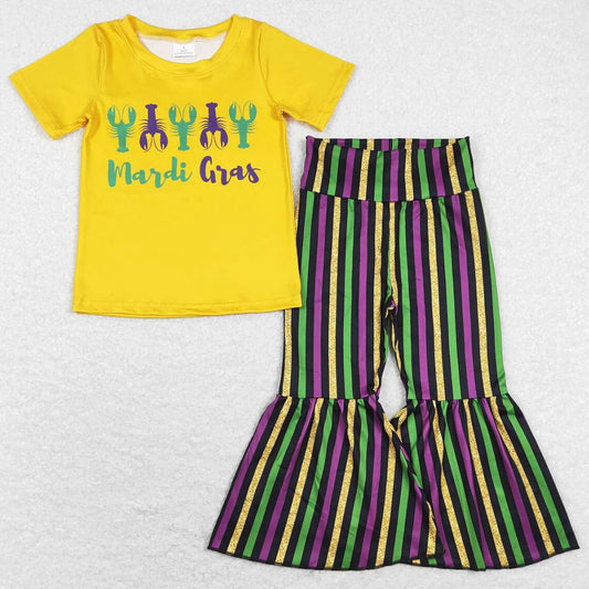 Baby Girls Clothes Lobster Mardi Gras Bell Pants Sets GSPO1392