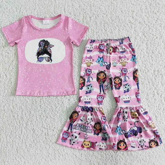 Kids Clothes Girls Bell Bottom Outfits Fashion Baby Girl Clothes A12-11